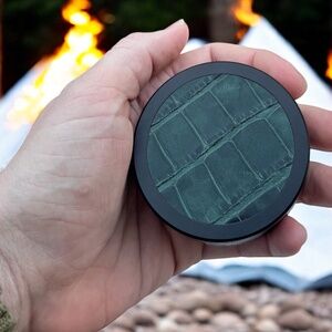 Ruk Can | Embossed Croc Leather & Aluminium Pouch Container